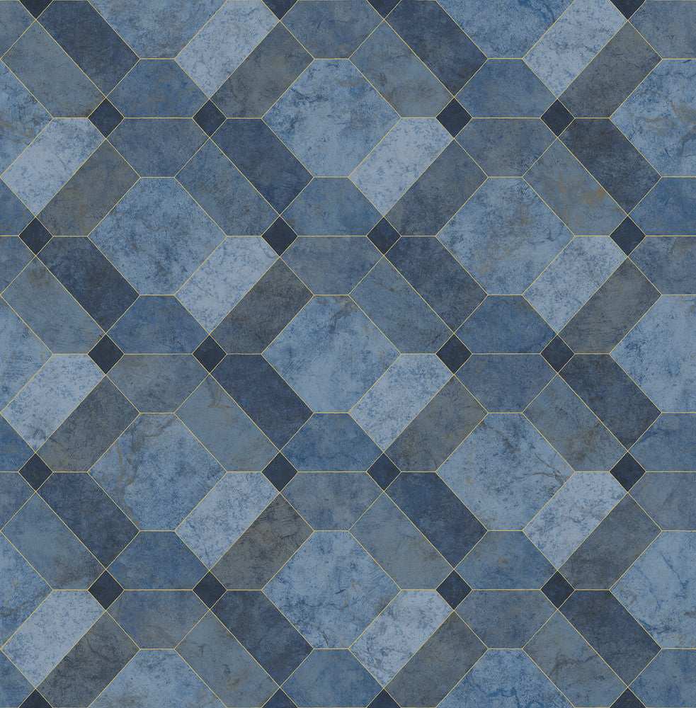 Devonshire Blue Marble Wallpaper by A-Street Prints Restored Covers about 56.4 square feet 20.5-in by 33-ft long roll Unpasted 21 - Fabric Carolina -