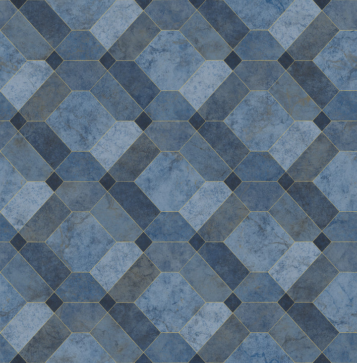 Devonshire Blue Marble Wallpaper by A-Street Prints Restored Covers about 56.4 square feet 20.5-in by 33-ft long roll Unpasted 21 - Fabric Carolina -