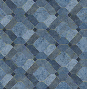 Devonshire Blue Marble Wallpaper by A-Street Prints