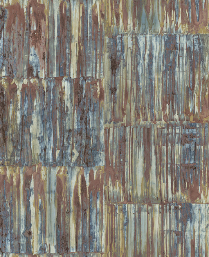 Patina Multicolor Metal Wallpaper by A-Street Prints Restored Covers about 56.4 square feet 20.5-in by 33-ft long roll Unpasted 25 - Fabric Carolina -