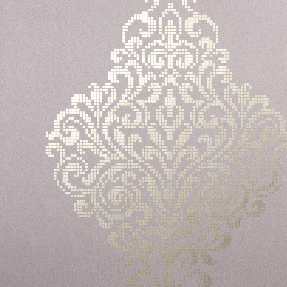 Lux Lavender Metallic Damask Wallpaper by Kenneth James Sparkle Covers about 56.4 square feet 20.5-in by 33-ft long roll Unpasted 21 - Fabric Carolina -