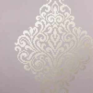 Lux Lavender Metallic Damask Wallpaper by Kenneth James