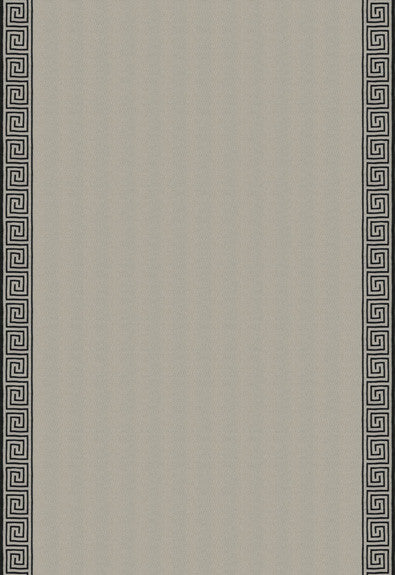 Greek Key Embroidery Pebble and Black 25801 by Schumacher Fabric COLLECTION-NAME-TBA-25800 75% Cotton, 25% Linen Martindale 20,000 Horizontal: - and Vertical: 4.25 57 - Fabric Carolina -