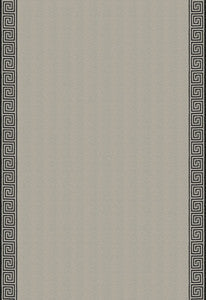 Greek Key Embroidery Pebble And Black 25801 by Schumacher Fabric