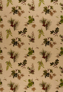 Woodlands Pine Lichen On Natural 2602880 by Schumacher Fabric