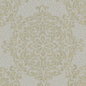 Gabrielle Gold Lace Feature Wallpaper by Decorline