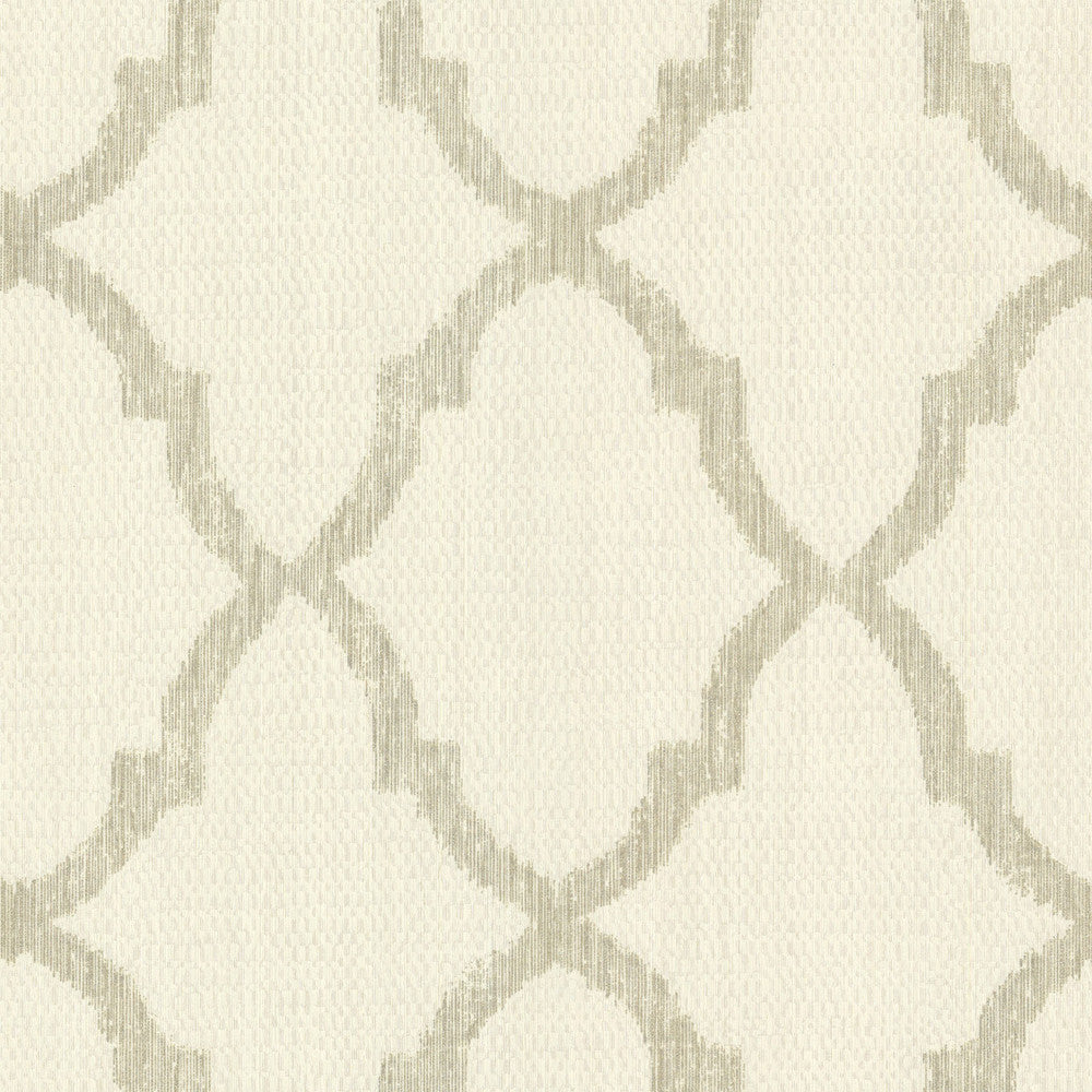 Oscar Champagne Fretwork Wallpaper by Decorline Prism Covers about 56.4 square feet 20.5-in by 33-ft long roll Unpasted 25.2 - Fabric Carolina -
