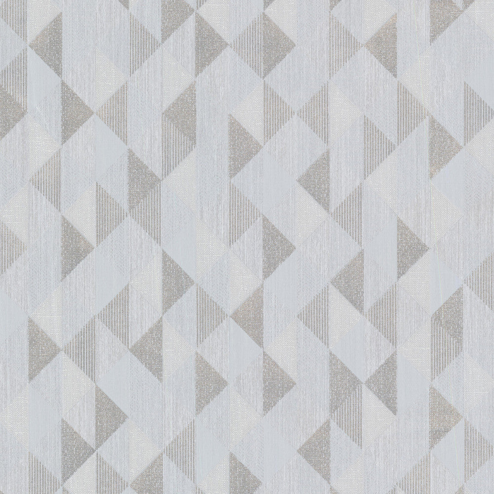 Ethan Silver Triangle Wallpaper by Decorline Prism Covers about 56.4 square feet 20.5-in by 33-ft long roll Unpasted 25.2 - Fabric Carolina -