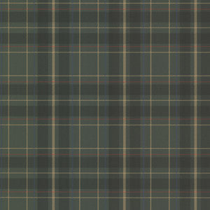 Caledonia Dark Green Plaid Wallpaper by Beacon House