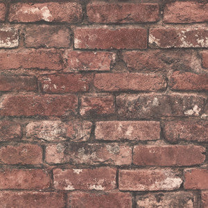 Brickwork Rust Exposed Brick Wallpaper by Beacon House