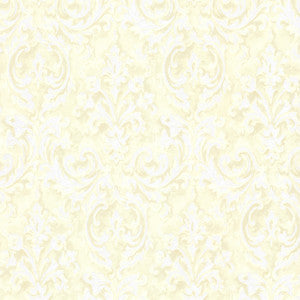 Aurora Yellow Damask Wallpaper by Beacon House