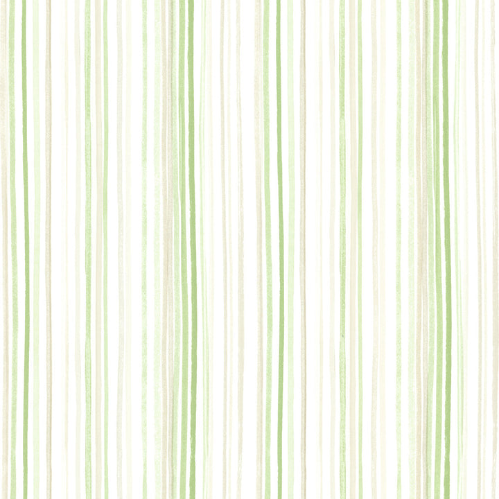 Estelle Green Watercolor Stripe Wallpaper by Beacon House Rosemore Covers about 56.4 square feet 20.5-in by 33-ft long roll Unpasted 0 - Fabric Carolina -