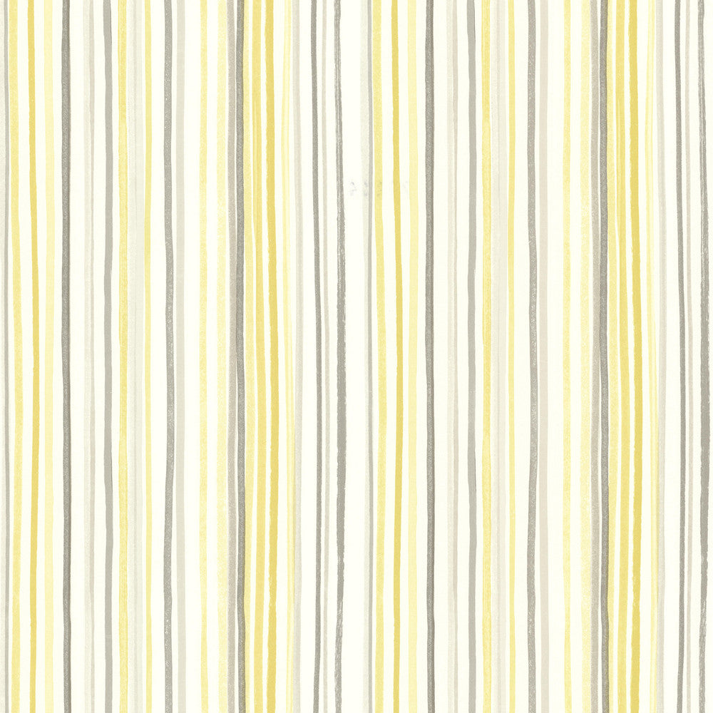 Estelle Yellow Watercolor Stripe Wallpaper by Beacon House Rosemore Covers about 56.4 square feet 20.5-in by 33-ft long roll Unpasted 0 - Fabric Carolina -