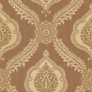 Zoraya Copper Damask Wallpaper by Kenneth James