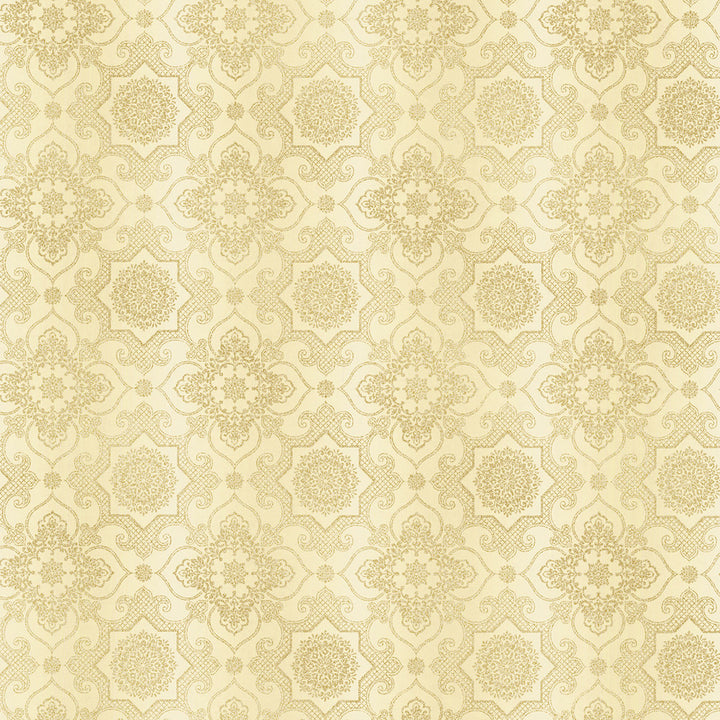 Tendilla Beige Lattice Wallpaper by Kenneth James Alhambra Covers about 56.4 square feet 20.5-in by 33-ft long roll Unpasted 5.2 - Fabric Carolina -