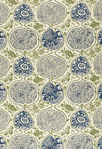 Katsugi Indigo & Green 2620932 by Schumacher Fabric
