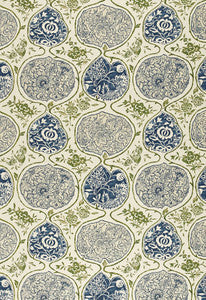 Katsugi Indigo & Green 2620932 by Schumacher Fabric