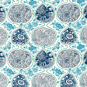 Katsugi Cobalt & Turquoise 2620935 by Schumacher Fabric