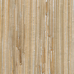 Tereza Silver Foil Grasscloth Wallpaper by Kenneth James
