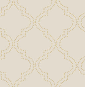 Tetra Beige Quatrefoil Wallpaper by A-Street Prints
