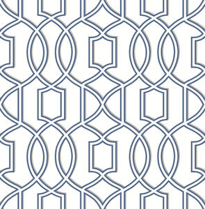 Quantum Blue Trellis Wallpaper by A-Street Prints