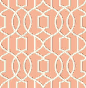 Quantum Coral Trellis Wallpaper by A-Street Prints