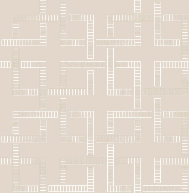 Theory Beige Geometric Wallpaper by A-Street Prints Symetrie Covers about 56.4 square feet 20.5-in by 33-ft long roll Unpasted 10.4 - Fabric Carolina -