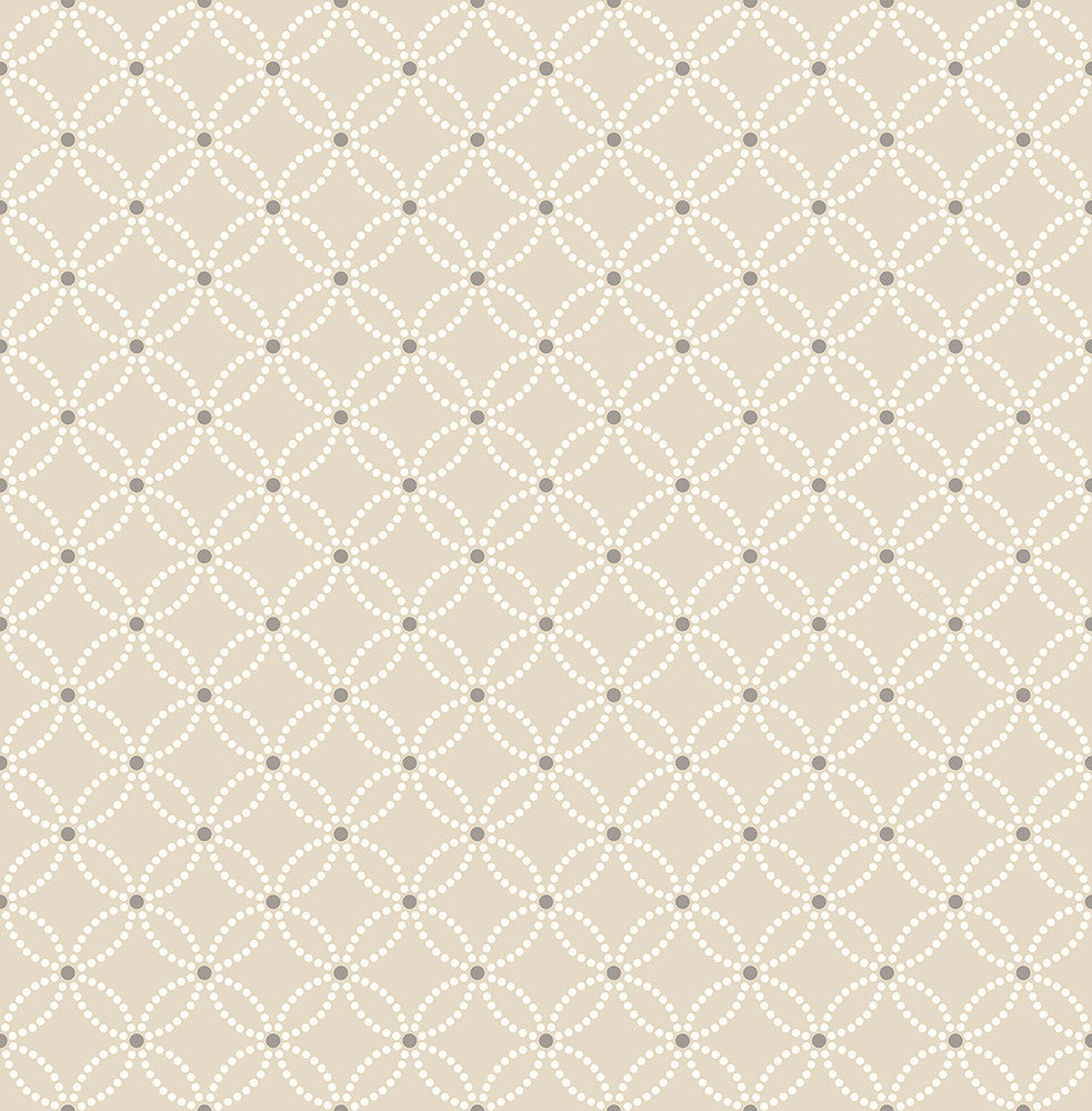 Kinetic Beige Geometric Floral Wallpaper by A-Street Prints Symetrie Covers about 56.4 square feet 20.5-in by 33-ft long roll Unpasted 5.2 - Fabric Carolina -