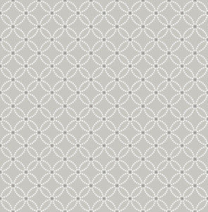 Kinetic Grey Geometric Floral Wallpaper by A-Street Prints