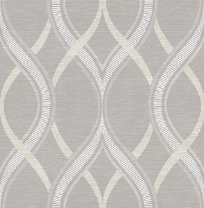 Frequency Grey Ogee Wallpaper by A-Street Prints