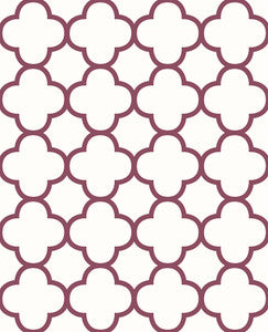 Origin Burgundy Quatrefoil Wallpaper by A-Street Prints