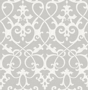 Axiom Grey Ironwork Wallpaper by A-Street Prints