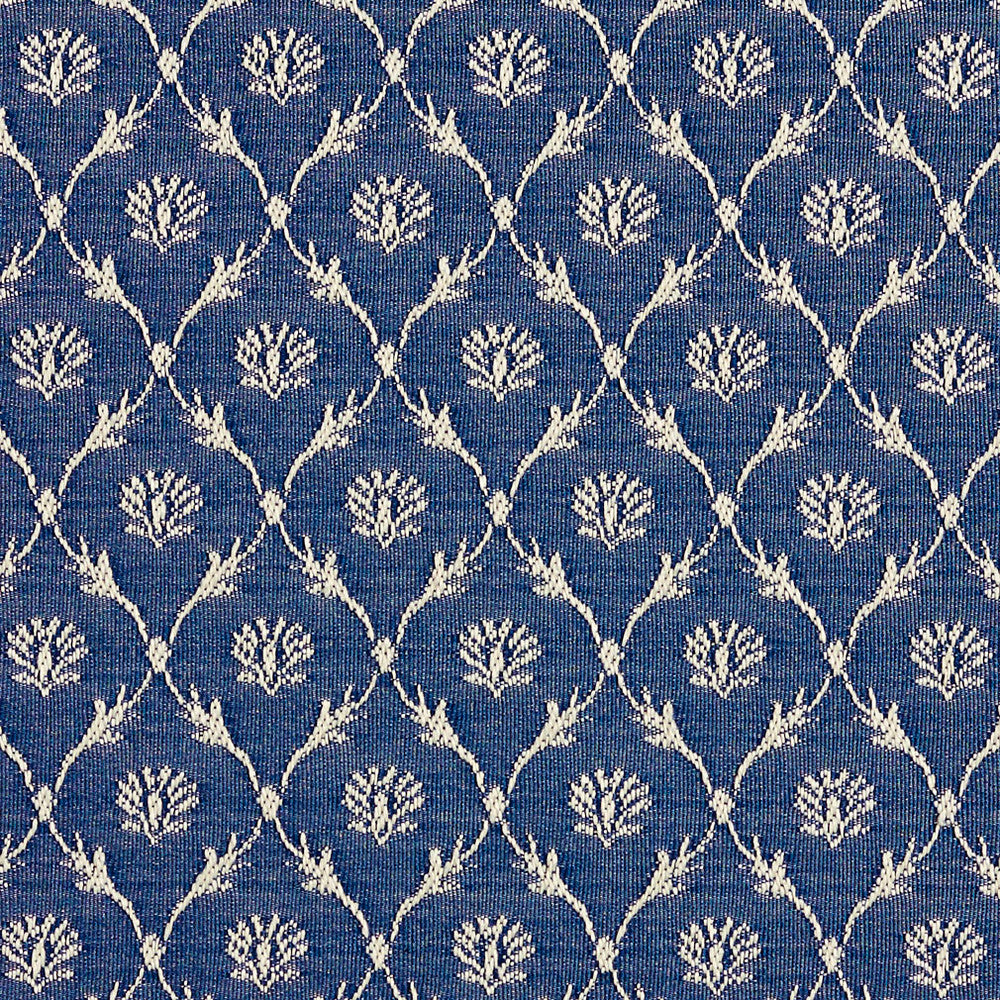 2636 Wedgewood/Trellis by Charlotte Fabric Uptown Jacquards VI 100% Woven Polyester Asia Exceeds 70,000 Wyzenbeek Rubs (Heavy Duty) Horizontal: 1.5" x Vertical: 1.5" 54 Inches - Fabric Carolina -