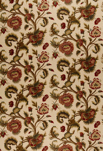 Jacobean Printed Crewel Burnish Sage 2639312 by Schumacher Fabric