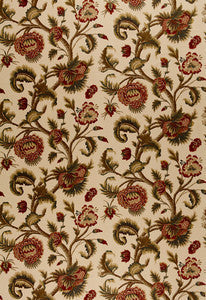 Jacobean Printed Crewel Burnish Sage 2639312 by Schumacher Fabric