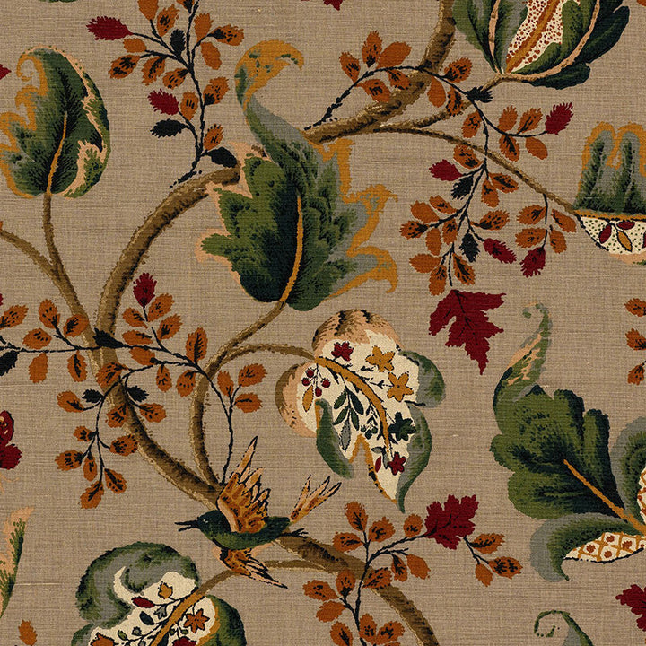Fox Hollow Multi On Flannel 2639641 by Schumacher Designer Fabric ARCHIVE / LINEN PRINTS See Sample CZECH REPUBLIC MEDIUM DUTY </p><p>Repeat: Horizontal: 26 5/8" (68CM) and Vertical: 27" (69CM) 56" WIDE (142CM) - Swanky Fabrics -