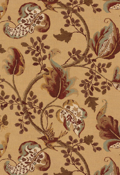 Fox Hollow Honey and Smoke 2639647 by Schumacher Designer Fabric Classic-Prints 59% Linen, 41% Cotton - Horizontal: 26.625 and Vertical: 27 56 - Swanky Fabrics -