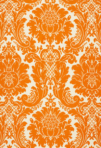 Harmon Manor Ii Tangerine 2643541 by Schumacher Fabric