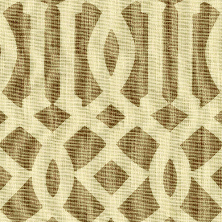 Imperial Trellis Natural/Coffee 2643761 by Schumacher Fabric HOUSE OF KWID - SPRING 05 LINEN 100% UNITED STATES OF AMERICA </p><p>Repeat: Horizontal: 6 3/4" (17CM) and Vertical: 12 1/2" (32CM) 54 - Fabric Carolina -