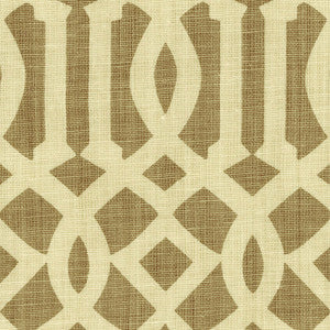 Imperial Trellis Natural/Coffee 2643761 by Schumacher Fabric
