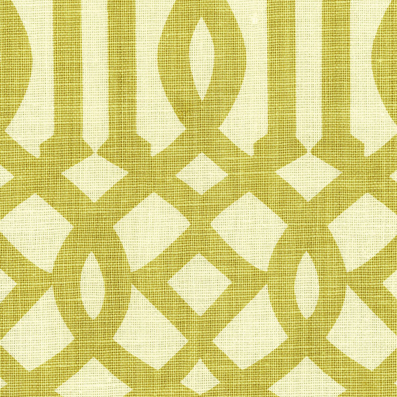 Imperial Trellis Citrine/Ivory 2643762 by Schumacher Designer Fabric PRINT HAPPY See Sample UNITED STATES OF AMERICA - </p><p>Repeat: Horizontal: 6 3/4" (17CM) and Vertical: 12 1/2" (32CM) 54" WIDE (137CM) - Swanky Fabrics -