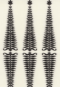 Fern Tree Noir/Creme 2643880 by Schumacher Fabric