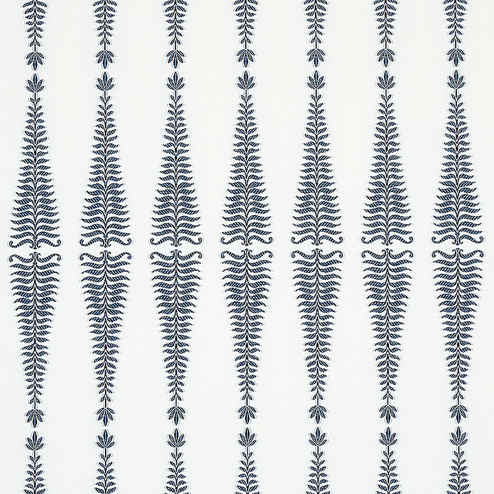 Fern Tree Navy & White 2643882 by Schumacher Fabric RHAPSODY IN BLUE COTTON 80% VISCOSE 20% ITALY </p><p>Repeat: Horizontal: 3 1/2" (9CM) and Vertical: 18 2/3" (48CM) 55.125 - Fabric Carolina -