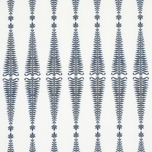 Fern Tree Navy & White 2643882 by Schumacher Fabric