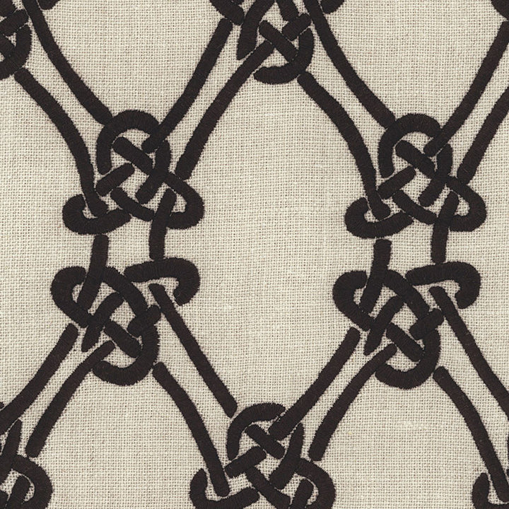 Gordian Weave Ebony On Greige 2643920 by Schumacher Fabric HOUSE OF KWID - SPRING 05 See Sample BELGIUM NOT APPLICABLE </p><p>Repeat: Horizontal: 6 1/8" (16CM) and Vertical: 12" (30CM) 51" WIDE (130CM) - Fabric Carolina -
