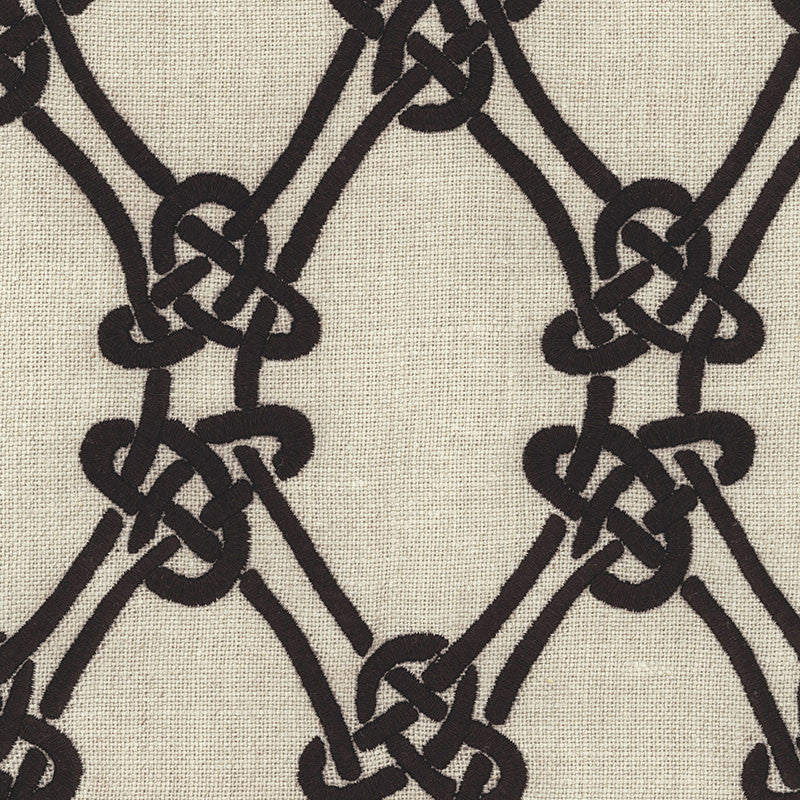 Gordian Weave Ebony On Greige 2643920 by Schumacher Fabric AU NATUREL LINEN GROUND COTTON 100% BELGIUM </p><p>Repeat: Horizontal: 6 1/8" (16CM) and Vertical: 12" (30CM) 51 - Fabric Carolina -