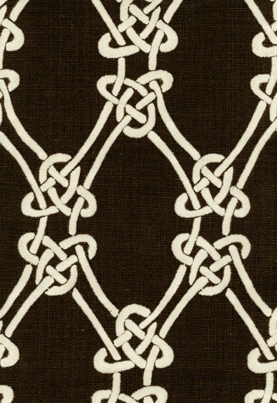 Gordian Weave Natural On Walnut 2643922 by Schumacher Fabric COLLECTION-NAME-TBA-2643920 100% Linen - Horizontal: 6.125 and Vertical: 12 51 - Fabric Carolina -