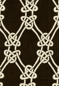 Gordian Weave Natural On Walnut 2643922 by Schumacher Fabric