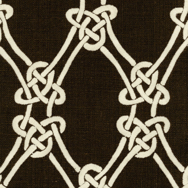 Gordian Weave Natural On Walnut 2643922 by Schumacher Fabric HOUSE OF KWID - SPRING 05 See Sample BELGIUM NOT APPLICABLE </p><p>Repeat: Horizontal: 6 1/8" (16CM) and Vertical: 12" (30CM) 51" WIDE (130CM) - Fabric Carolina -