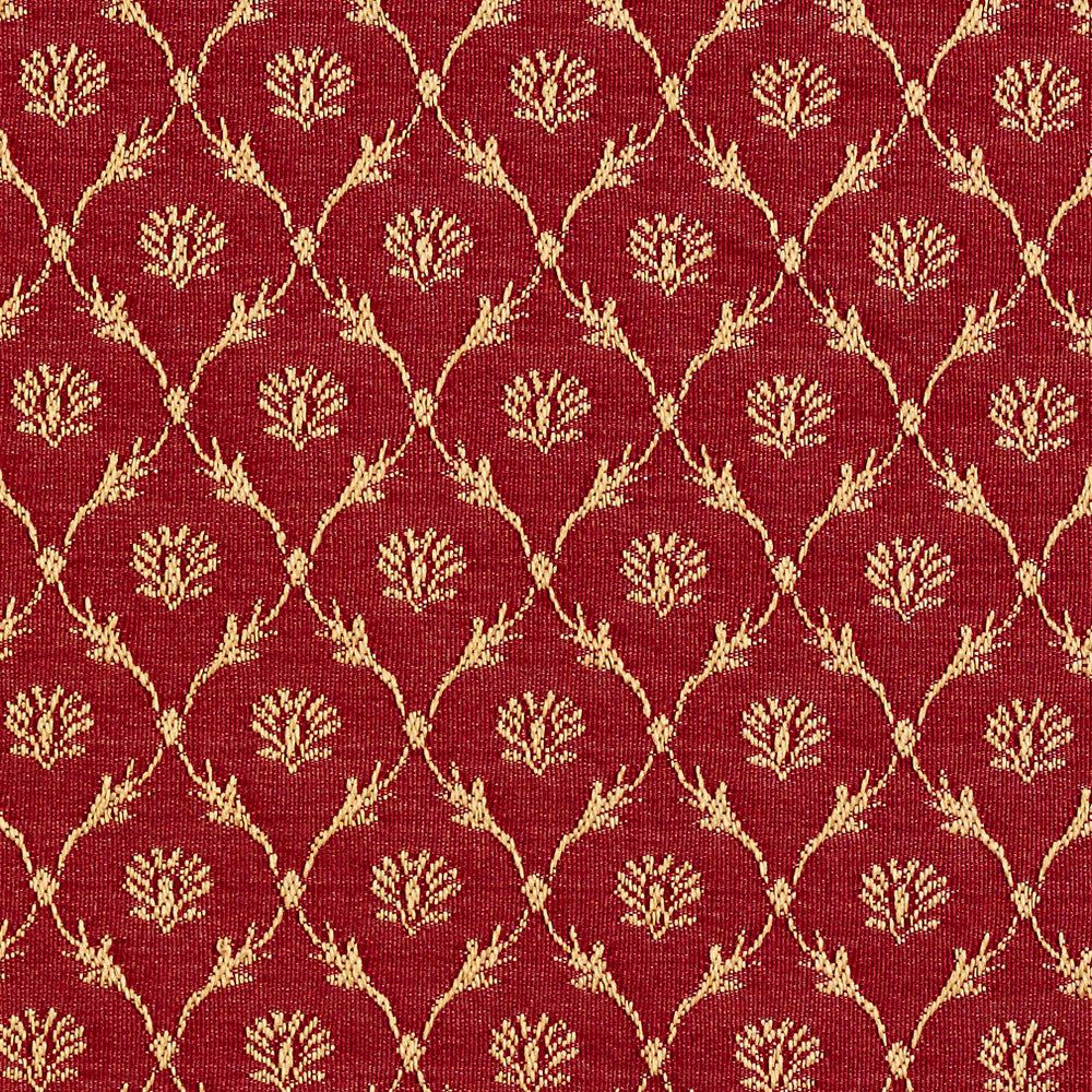2643 Crimson/Trellis by Charlotte Fabric Uptown Jacquards VI 100% Woven Polyester Asia Exceeds 70,000 Wyzenbeek Rubs (Heavy Duty) Horizontal: 1.5" x Vertical: 1.5" 54 Inches - Fabric Carolina -